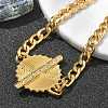304 Stainless Steel Cuban Link Chain Bracelets for Women STAS-Z117-10G-3