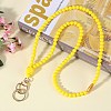 Silicone Beaded ID Card Neck Straps NJEW-SW00025-04-3
