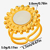 304 Stainless Steel with Natural Shell Cuff Open Rings for Women PR1081-3-2