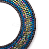 4 Strands 4 Colors PVD Vacuum Plating Electroplate Non-magnetic Synthetic Hematite Bead Strands G-FW0001-16-2