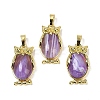 Natural Banded Agate(Dyed & Heated) Pendant KK-F887-02G-16-1