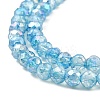 Spray Painted Imitation Jade Glass Beads Strands GLAA-P058-01A-02-3
