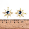 Brass Micro Pave Clear Cubic Zirconia Pendants for Women KK-T070-104-3