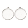 Non-Tarnish 304 Stainless Steel Open Back Bezel Flat Round Pendants X-STAS-Z040-04B-P-1
