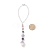 Handmade Lampwork Evil Eye Pendant Decorations HJEW-JM00710-3