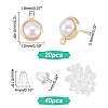 DICOSMETIC 20Pcs Brass Stud Earring Findings KK-DC0001-26-2