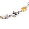 Stainless Steel Square Link Chain Bracelets for Women Men LS-BJEW-M319-01D-GP-3