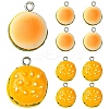 10Pcs 2 Styles Opaque Resin Pendants RESI-YW0003-32-1