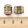 Rack Plating Brass Micro Pave Cubic Zirconia European Beads KK-F089-31RG-05-3