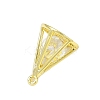 Brass with Clear Cubic Zirconia Pendants LS-KK-L238-32G-2