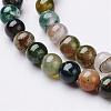 Natural Indian Agate Beads Strands GSR4mmC002-2
