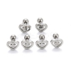 Tarnish Resistant 201 Stainless Steel Barbell Cartilage Earrings EJEW-R147-34-2