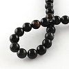 Natural Black Onyx Round Bead Strands G-R198-12mm-3