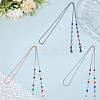 3Pcs 3 Colors Alloy Rhinestone Link Strap for Eyeglasses AJEW-CY0002-17-7
