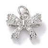 Rack Plating Brass Micro Pave Clear Cubic Zirconia Pendants KK-Z039-11P-1