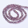 Electroplate Glass Beads Strands EGLA-A034-T4mm-B10-2