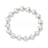 2Pcs 2 Styles Alloy & Electroplate Non-magnetic Synthetic Hematite Beaded Stretch Bracelets for Women BJEW-JB13373-3