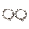 201 Stainless Steel Hoop Earring Findings STAS-D379-05C-P-1