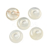 Natural White Agate Donut/Pi Disc Charms G-G142-02T-1
