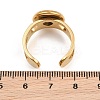 Hollow Heart 304 Stainless Steel Cuff Ring Components SA-CBA82C8-02C-G-3