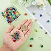 96Pcs 12 Colors Faceted Transparent Glass Charms GLAA-FH0001-50-3