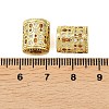 Brass Micro Pave Cubic Zirconia European Beads KK-D109-09B-G-3