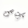 Brass Micro Pave Cubic Zirconia Peg Bails Pendants KK-U056-56P-2