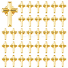 50Pcs Religion Corss Alloy Lapel Pin Backs JEWB-FH0002-50G-1