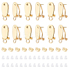 14Pcs Brass Stud Earring Findings KK-UN0002-61-1