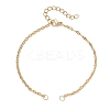 304 Stainless Steel Cable Chain & Textured Dapped Chain Bracelet Making AJEW-JB01475-1