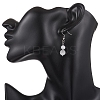 Round Natural Selenite Dangle Earrings EJEW-JE06781-01-2