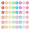 100Pcs 2 Styles Two Tone Opaque Acrylic Beads SACR-TA0001-59-1