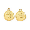 Ion Plating(IP) 304 Stainless Steel Pendants STAS-C003-04G-2