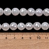 Electroplated Natural Agate Beads Strands G-B191-A07-10mm-20-5