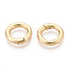 Brass Spring Gate Rings KK-T078-20G-03-2