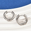 202 Stainless Steel Polishing Hoop Earrings EJEW-M106-02P-08-2