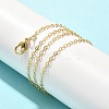 Rack Plating Brass Cable Chain Necklaces for Women NJEW-M048-01G-1