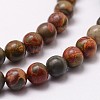Natural Polychrome Jasper/Picasso Stone/Picasso Jasper Bead Strands X-G-D840-85-4mm-3