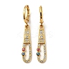 Real 18K Gold Plated Brass Dangle Leverback Earrings EJEW-A033-17G-02-1