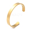 304 Stainless Steel Plain Cuff Bangles for Women BJEW-P344-01B-G-4