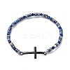 Natural Lapis Lazuli Beads Stretch Bracelets BJEW-F493-07EB-2
