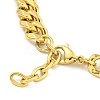 304 Stainless Steel & Natural Howlite Polygon Link Bracelets for Women BJEW-G717-16G-01-3