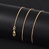 Long-Lasting Plated Brass Curb Chain Necklaces LS-NJEW-K112-07G-NF-2