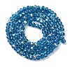 Electroplate Transparent Glass Beads Strands EGLA-A046-01A-10-3