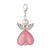 Heart Angel Luminous Acrylic Pendant Decoration HJEW-JM03806-02-5
