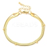304 Stainless Steel Herringbone Chains & Snake Chain Bracelets BJEW-U019-04G-05-4