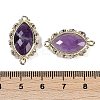 Natural Amethyst Faceted Horse Eye Links G-B126-02G-03-3