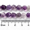 Natural Purple Fluorite Beads Strands G-G030-A08-01-5
