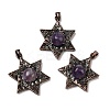 Natural Amethyst Pendants G-A297-06R-19-1