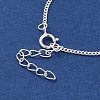 925 Sterling Silver Curb Chain Bracelets for Women BJEW-E101-01S-10-4